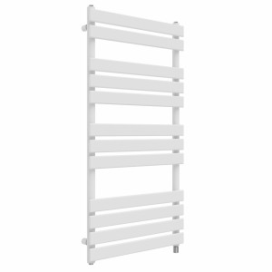 Juva 1200 x 600mm White Flat Panel Simple Electric Heated Towel Rail