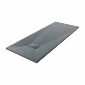 Terra - 1700x700mm Slate Effect Rectangle Shower Tray Anthracite