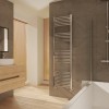 Fjord 1800 x 500mm Curved Chrome Heated Towel Rail