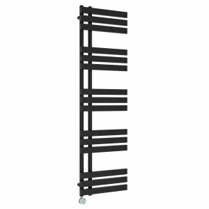 Koli 1600 x 450mm Black Thermostatic Touch Control Wifi Electric Heated Towel Rail