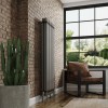 Bern 1500 x 560mm Raw Metal Triple Column Vertical Traditional Radiator