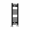 Bergen 800 x 300mm Straight Black Heated Towel Rail