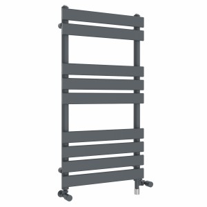 Juva 950 x 500mm Dual Fuel Sand Grey Flat Panel Simple Electric Heated Towel Rail