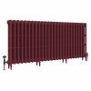 Classic  745 x 1646mm Farrow & Ball Eating Room Red Triple Column Cast Iron Radiator - 26 Sections