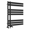 Koli 800 x 600mm Dual Fuel Black Simple Electric Heated Towel Rail
