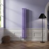 Bern 1800 x 290mm Elegant Purple Triple Column Vertical Traditional Radiator