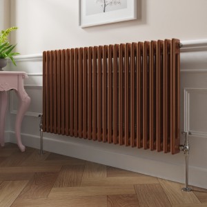Bern 600 x 1190mm Metallic Bronze Double Horizontal Column Radiator