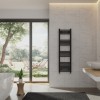Bergen 1400 x 400mm Straight Black Heated Towel Rail