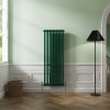 Bern 1500 x 560mm Moss Green Double Vertical Column Radiator