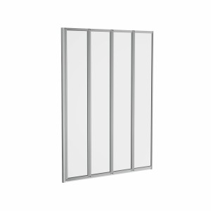 Borrowdale - 1400mm Folding Bath Screen - Chrome