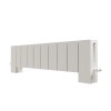 Carisa Elvino Floor Double 300 x 1245mm White Designer Aluminium Radiator