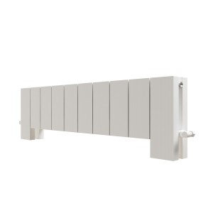 Carisa Elvino Floor Double 300 x 1245mm White Designer Aluminium Radiator