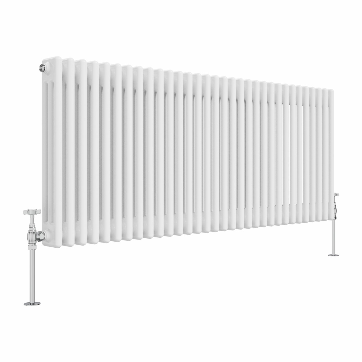 Bern 600 x 1460mm White Triple Column Horizontal Traditional Radiator