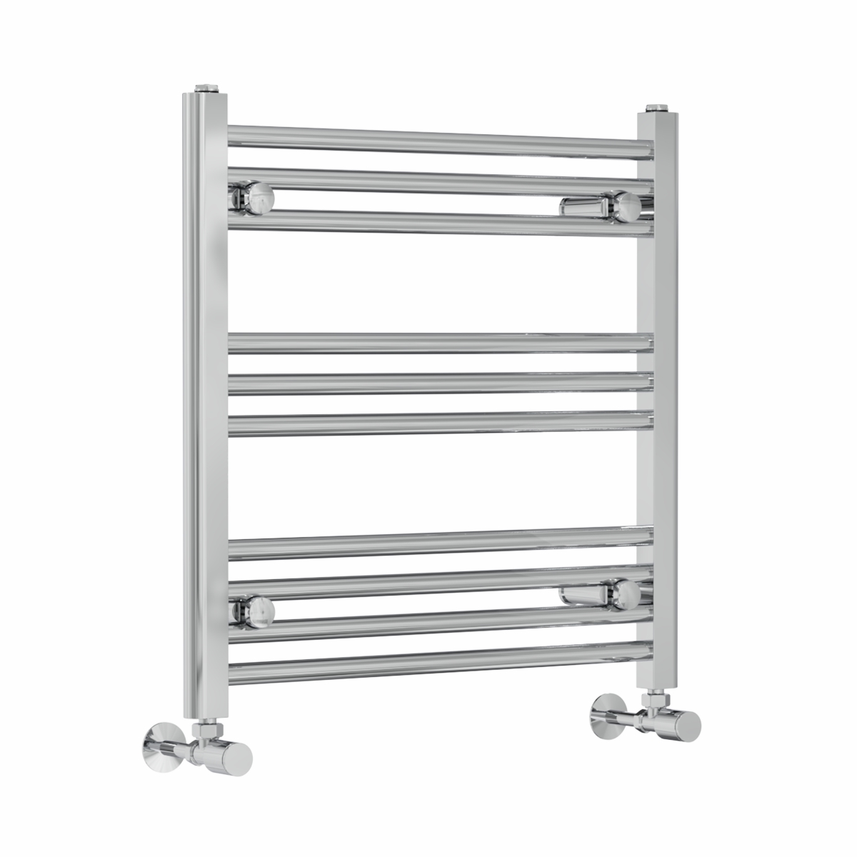 Bergen 600 x 600mm Straight Chrome Heated Towel Rail