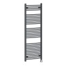 Fjord 1500 x 500mm Curved Grey Thermostatic Electric Heated Towel Rail