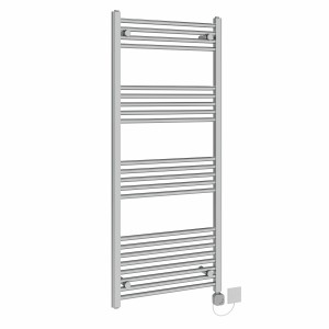 Bergen 1400 x 600mm Straight Chrome HEC Thermostatic Electric Heated Towel Rail