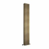 Lulea 1800 x 270mm Black Gold Double Flat Panel Vertical Designer Radiator