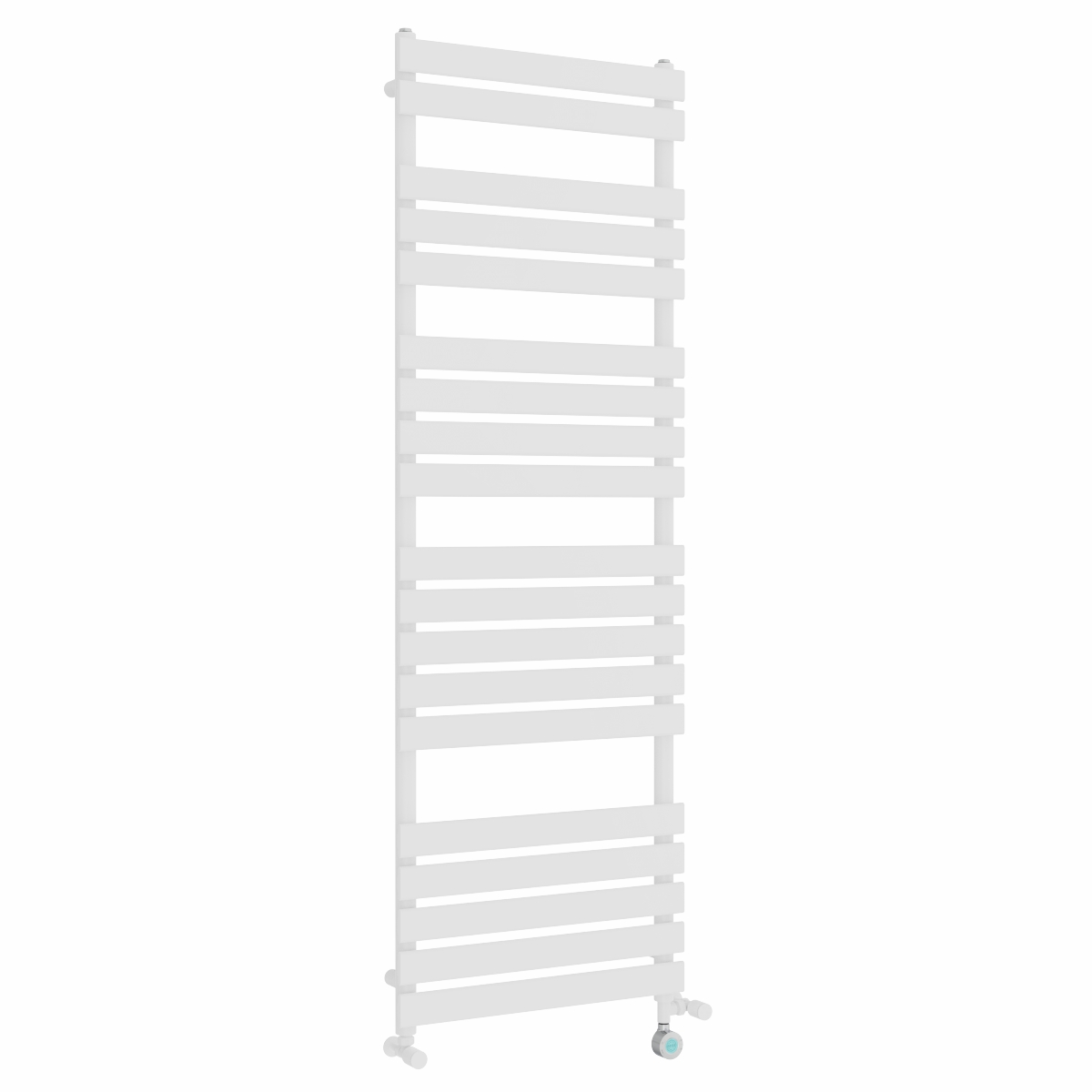 Juva 1800 x 600mm Dual Fuel White Flat Panel Thermostatic Touch Control Wifi Electric Heated Towel Rail