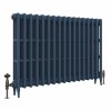Classic  745 x 1088mm Farrow & Ball Hague Blue Triple Column Cast Iron Radiator - 17 Sections