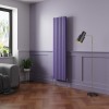 Norden 1800 x 473mm Elegant Purple Double Vertical Oval Column Designer Radiator