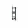 Fjord 1000 x 400mm Curved Anthracite Thermostatic Touch Control Electric Heated Towel Rail
