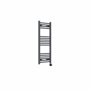 Fjord 1000 x 400mm Curved Anthracite Thermostatic Touch Control Electric Heated Towel Rail