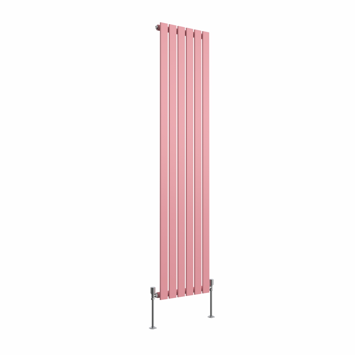 Karlstad 1800 x 410mm Rose Pink Single Vertical Flat Panel Designer Radiator