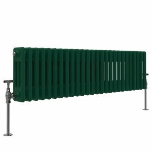 Bern 300 x 1190mm Moss Green Triple Horizontal Column Radiator