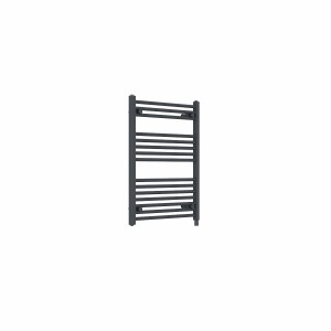 Bergen 800 x 600mm Straight Anthracite Prefilled Electric Heated Towel Rail