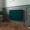 Norden 600 x 1004mm Blue Green Double Oval Column Horizontal Designer Radiator