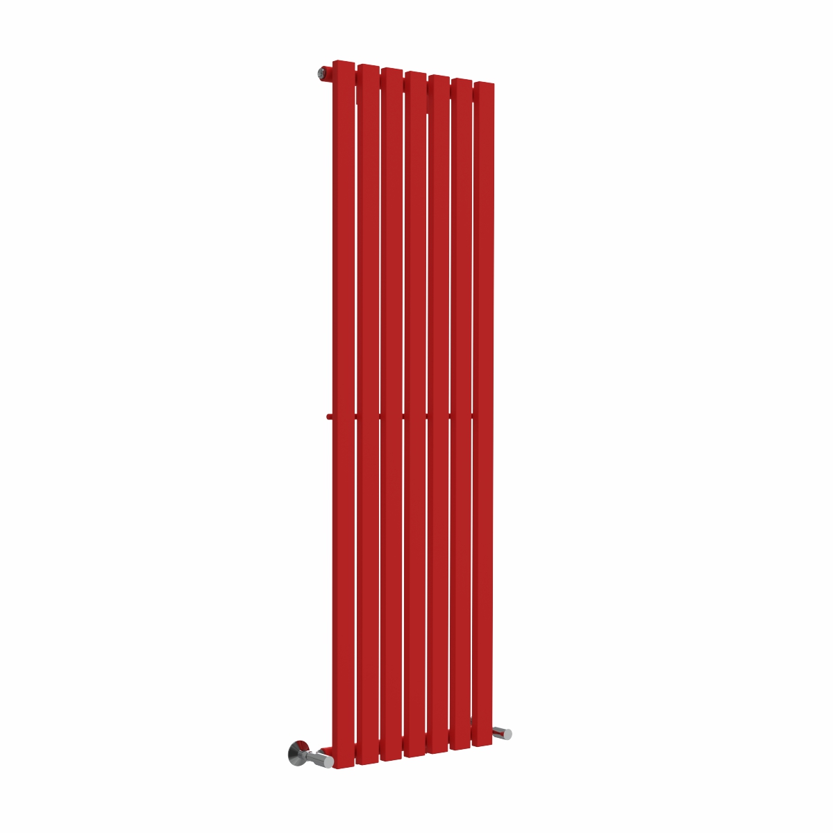 Lulea 1600 x 480mm Signal Red Single Flat Panel Vertical Designer Radiator