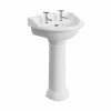 Dorchester 500mm 2 Tap-Hole Basin with Full Pedestal
