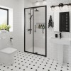 Ennerdale - 1000mm Single Sliding Shower Door - Black