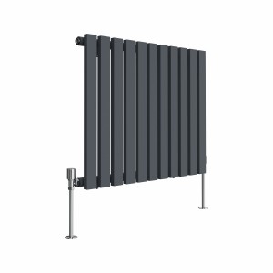 Lulea 600 x 760mm Anthracite Single Horizontal Flat Panel Radiator