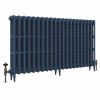 Classic  745 x 1336mm Farrow & Ball Hague Blue Triple Column Cast Iron Radiator - 21 Sections