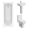 Feel 600 Modern Bathroom Suite with Close Coupled Toilet and Essential Single Ended Bath - 1700 x 700mm
