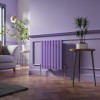 Lulea 600 x 550mm Elegant Purple Single Horizontal Flat Panel Designer Radiator