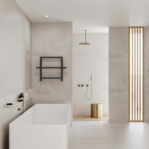 Carisa Ajax 450 x 600mm Anthracite Designer Aluminium Towel Rail