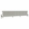 Classic  450 x 2080mm Porcelain White Triple Column Cast Iron Radiator - 33 Sections