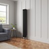 Bern 1800 x 290mm Black Four Column Vertical Traditional Radiator
