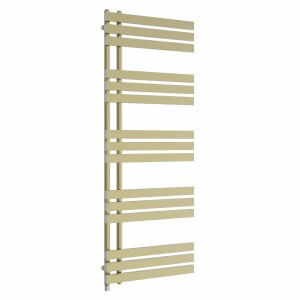 Koli 1600 x 600mm Brushed Brass Simple Electric Heated Towel Rail