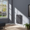Karlstad 600 x 410mm Anthracite Flat Panel Horizontal Wifi Electric Radiator - 400W