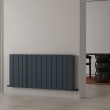 Carisa Chambord Double 600 x 1295mm Anthracite Designer Aluminium Radiator