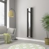 Norden 1800 x 380mm Black Mirror Single Panel Vertical Designer Radiator