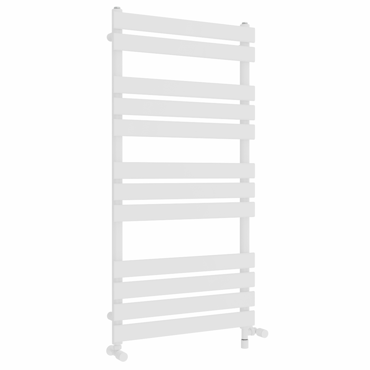 Juva 1200 x 600mm Dual Fuel White Flat Panel Simple Electric Heated Towel Rail