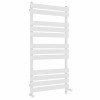 Juva 1200 x 600mm Dual Fuel White Flat Panel Simple Electric Heated Towel Rail
