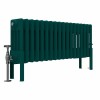Bern 300 x 830mm Traditional Blue Green Horizontal Four Column Radiator