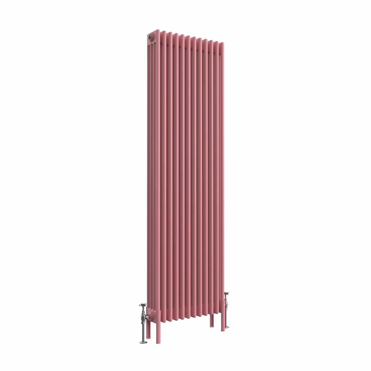 Bern 1800 x 560mm Rose Pink Four Column Vertical Traditional Radiator