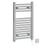 Bergen 700 x 400mm Straight Chrome Modern Electric Heated Towel Rail