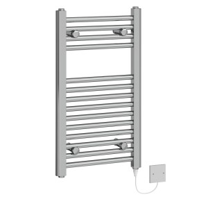 Bergen 700 x 400mm Straight Chrome Modern Electric Heated Towel Rail